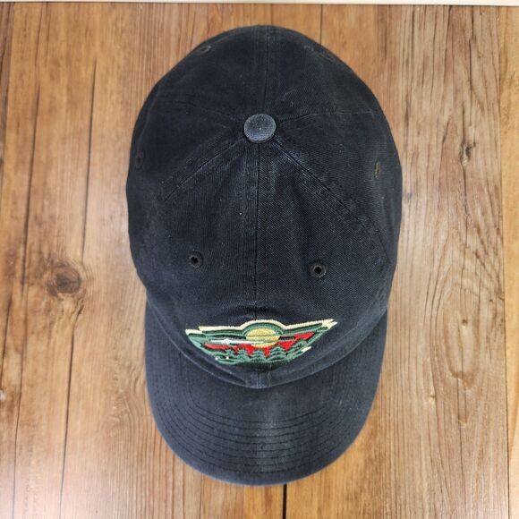 Minnesota Wild Hat '47 Brand Strapback Dad Cap Black NHL Hockey Distressed Sport - Picture 7 of 11
